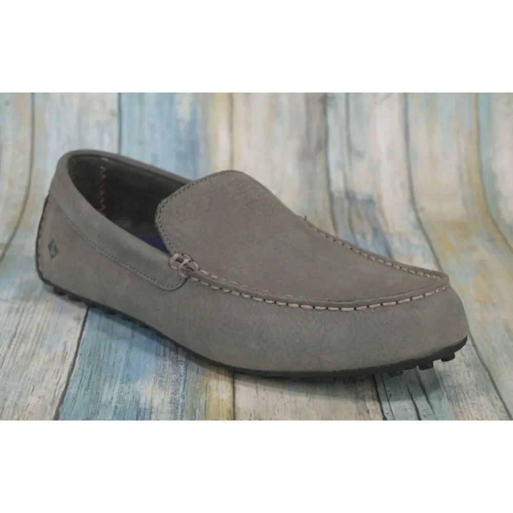Sperry Hamilton II Men's Size 12 Driving Moccasins Loafer Venetian Grey STS21684